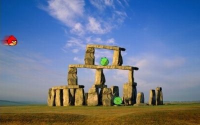 Angry Birds en Stonehenge