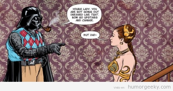 Darth Vader no deja salir a su hija vestida así