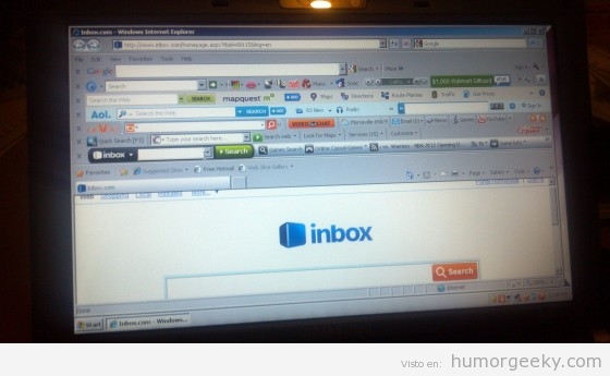 PC con muchas toolbar instaladas en Internet Explorer