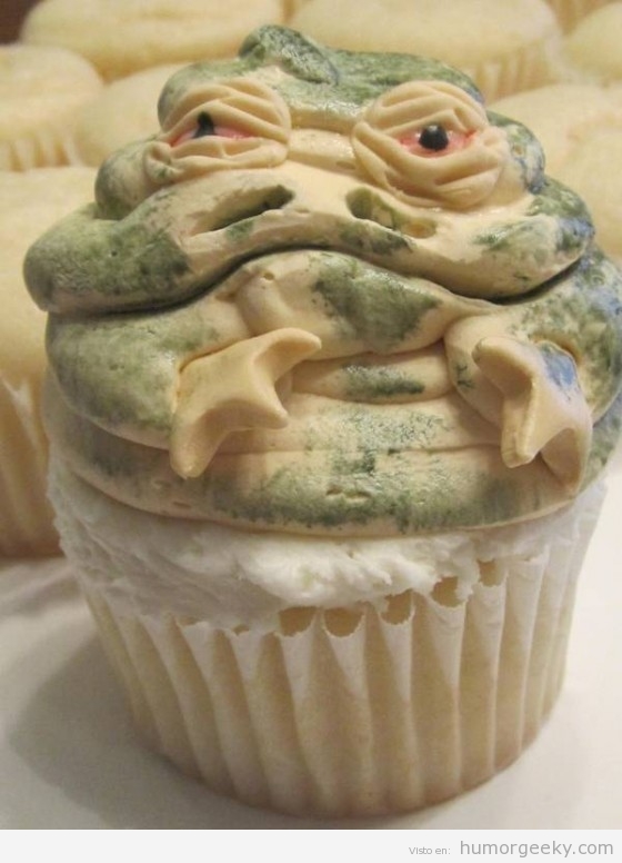 Un pastel con forma de Jabba the Hutt