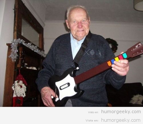 Si tu abuelo pilla el guitar hero