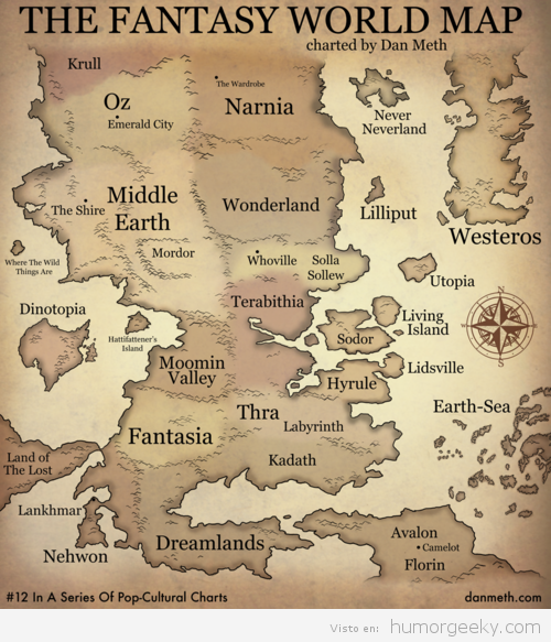 Mapa de los reinos de fantasía