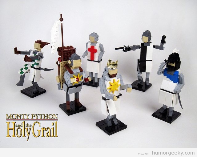 Lego con los personajes de Mpnty Python Santo Grial