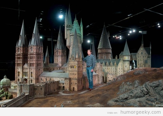 Maqueta de castillo película Harry Potter