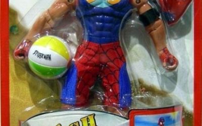 Spiderman en la playa