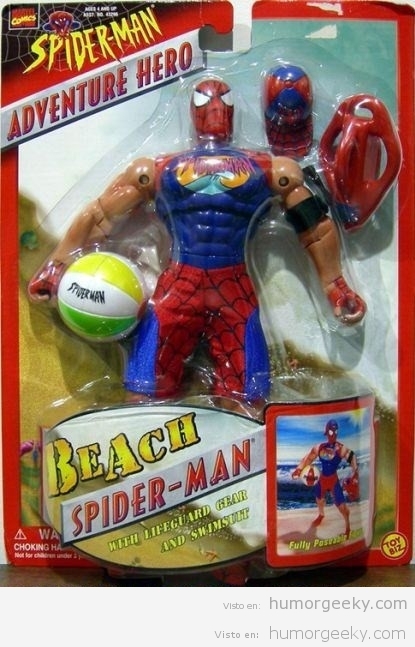 Spiderman en la playa