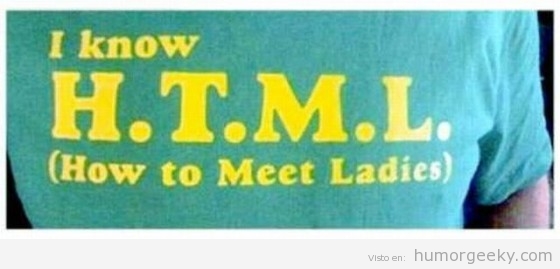 Camiseta I know HTML Hoy to meet ladies