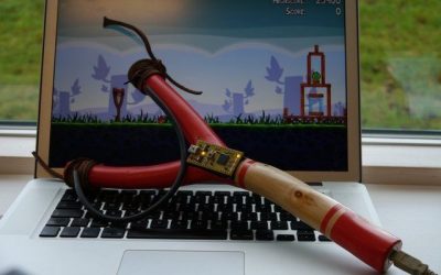 Angry Birds con un tirachinas de verdad