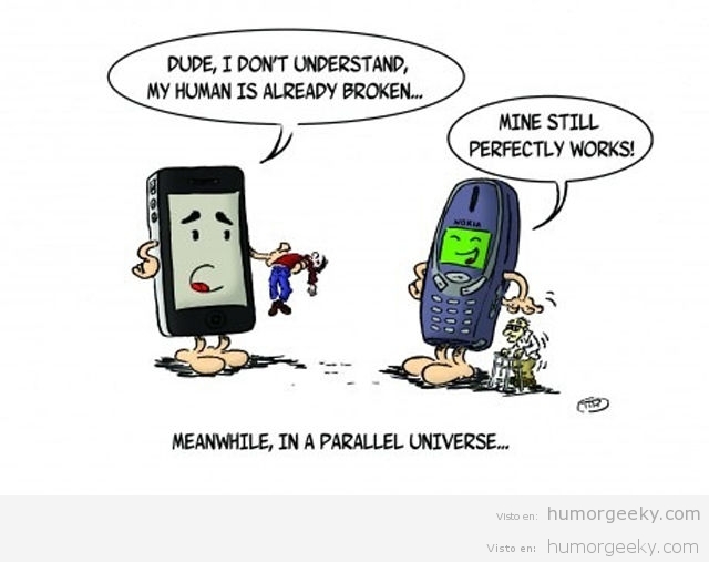 En un universo paralelo, un smartphone habla con un Nokia 3310…