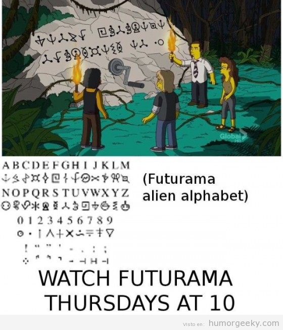 Mensaje en Futurama
