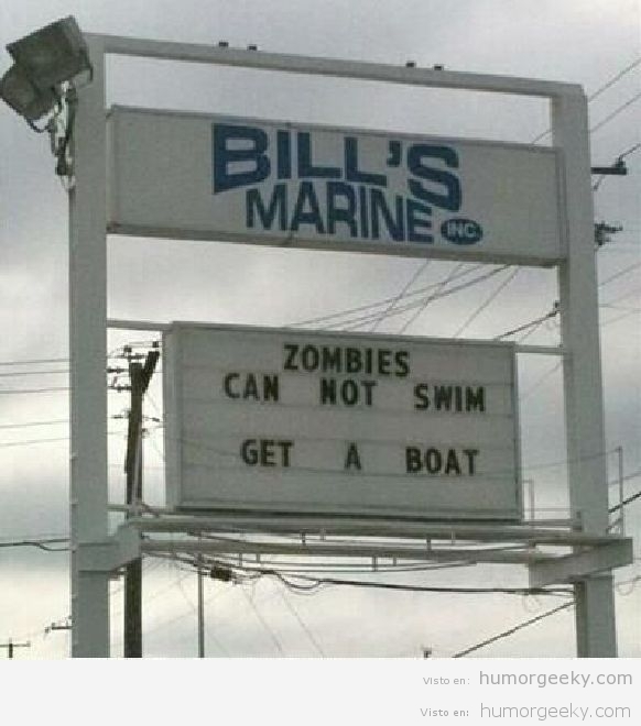Porque los zombis no pueden nadar