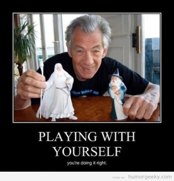 Gandalf jugando consigo mismo