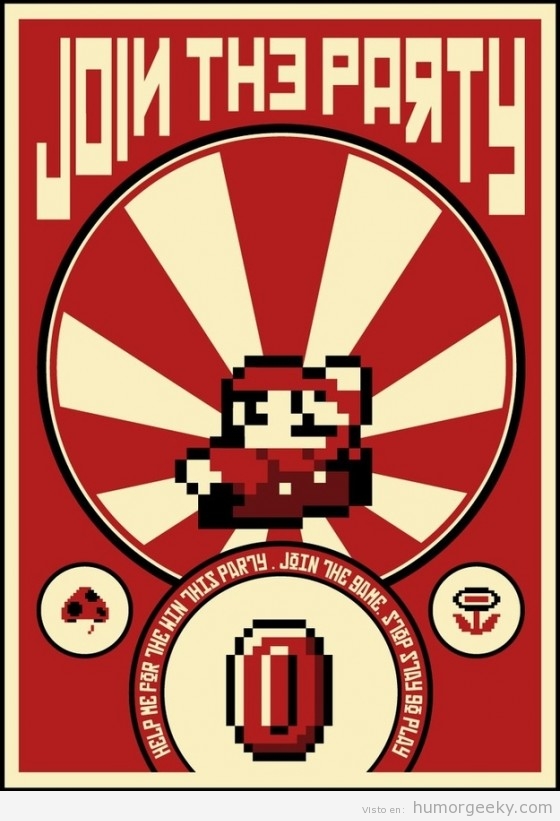 Cartel de Mario estilo ruso