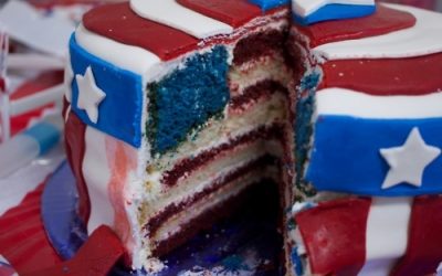 Tarta de cumpleaños del Capitán América