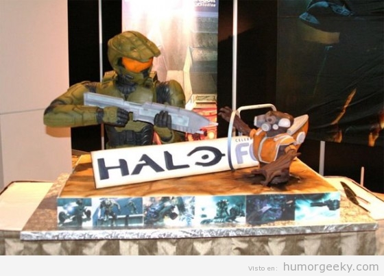 Tarta con motivos del juego Halo