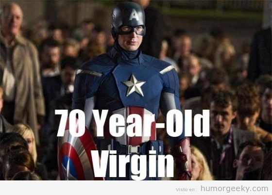 El capitán américa tiene 70 años y sigue virgen