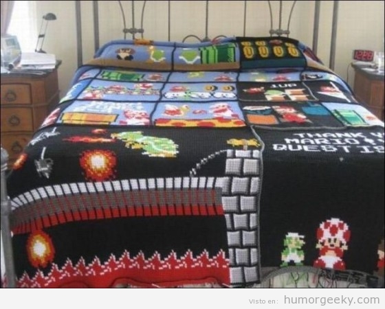 Colcha de cama super mario bros