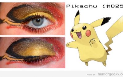 Maquillaje de ojos Pikachu