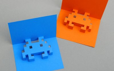 Postales Space Invaders