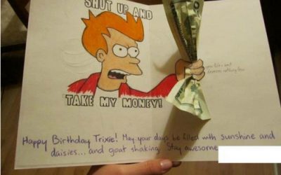 Cállate y coge mi dinero!