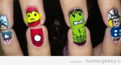 Nail-art con Los Vengadores