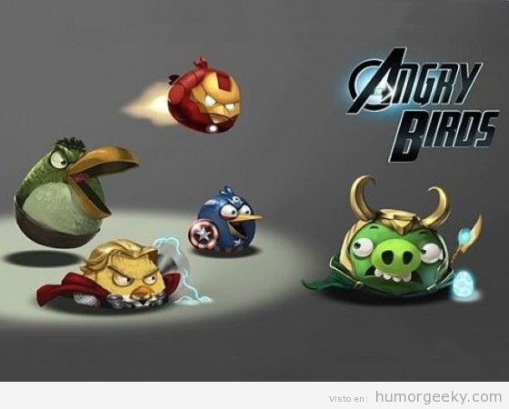 Los Vengadores como Angry Birds