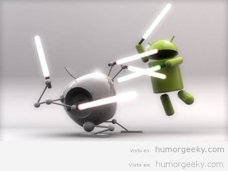 La batalla entre Apple y Android no se podía disputar de otra manera