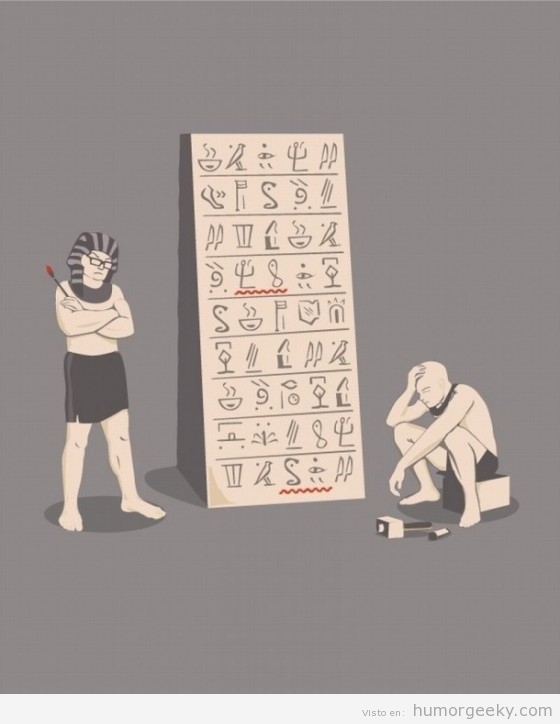 El corrector ortográfico en el Antiguo Egipto