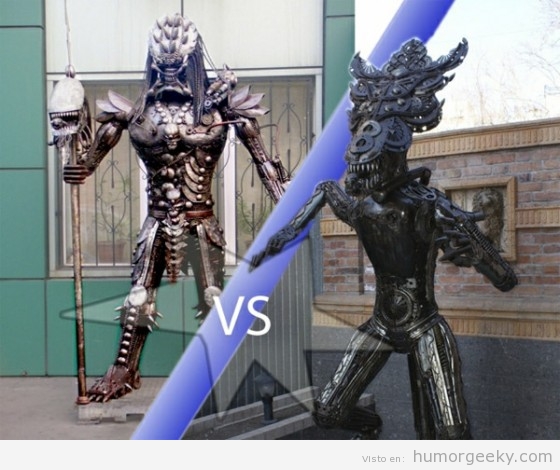 Estatuas de metal de Alien Vs Predator