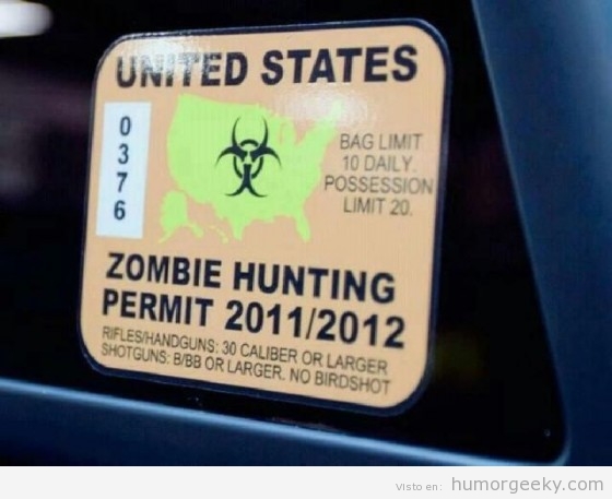 Permiso para cazar zombis