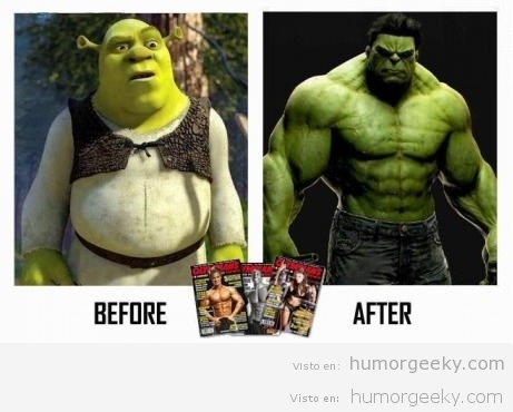 Shrek + pesas