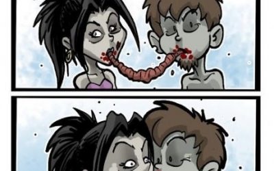 Viñeta de amor zombi