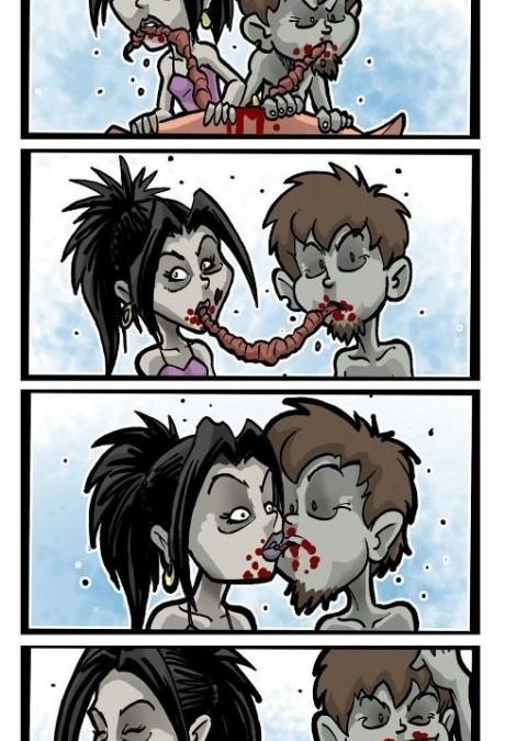 Viñeta de amor zombi