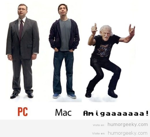 Comparativa entre usuarios de PC, Mac y Amiga
