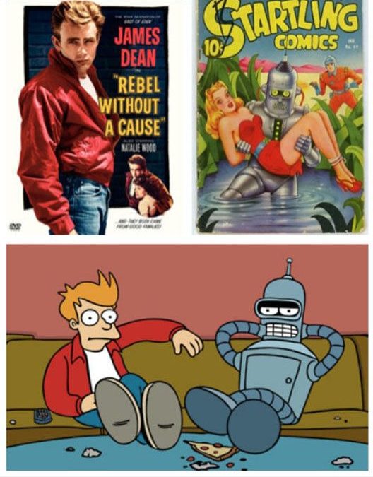 De dónde vienen Fry y Bender