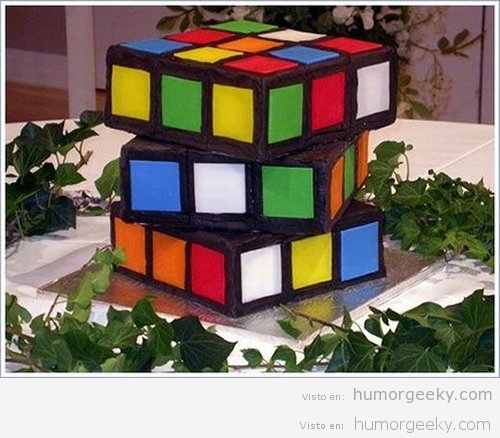 Tarta cubo de Rubik