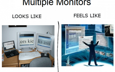 Cómo te sientes cuando tienes varios monitores