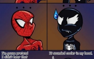 No sé qué rollito se trae Venom con Spiderman