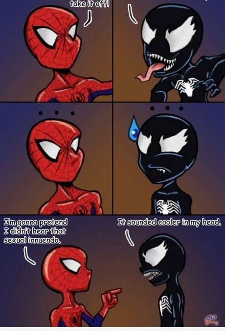 No sé qué rollito se trae Venom con Spiderman