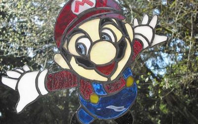 Vidriera Mario Bros