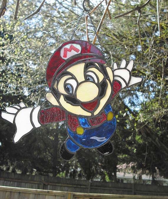 Vidriera Mario Bros
