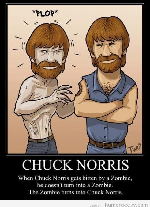 Qué pasa cuando un zombi muerte a Chuck Norris