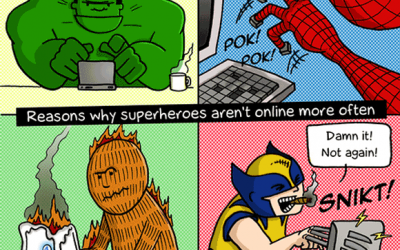 Los superhéroes no entran en Internet
