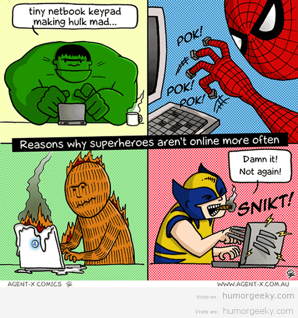 Los superhéroes no entran en Internet