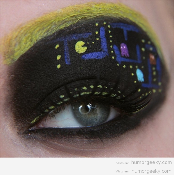 Maquillaje de ojos Pac-Man