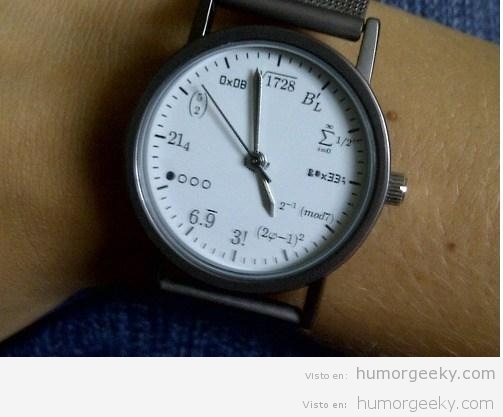 Reloj de pulsera geek