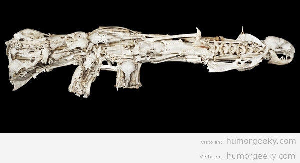 Armas construidas con huesos de animales