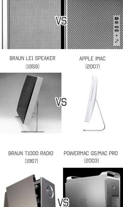 Parecidos razonables entre los diseños de Braun y Apple
