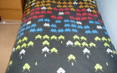 Colcha Space Invaders