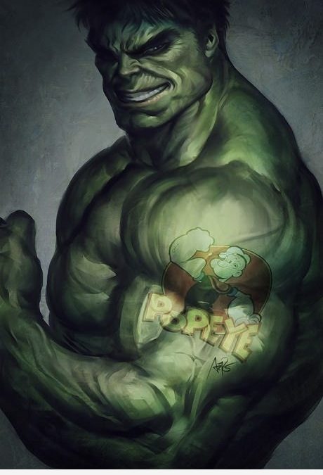 El mayor fan de Popeye es Hulk
